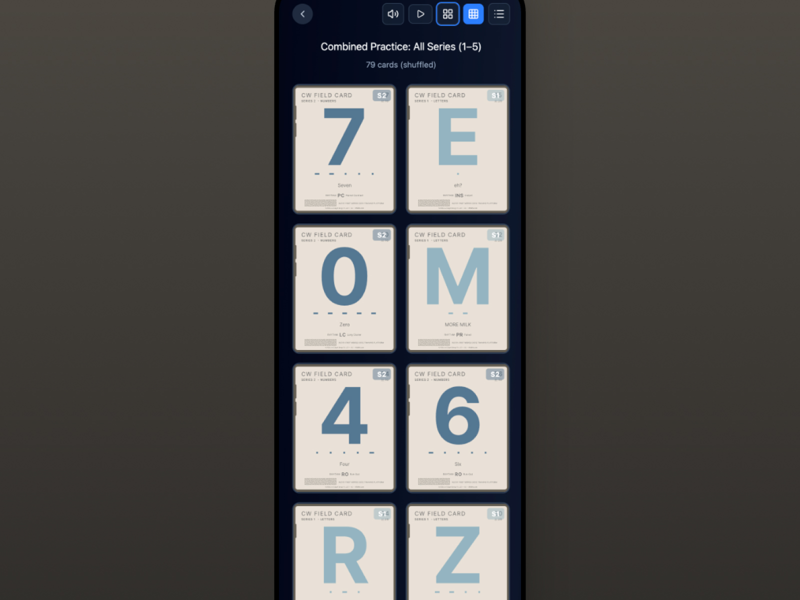 Quiet Mode combined series running — visual reference card displayed