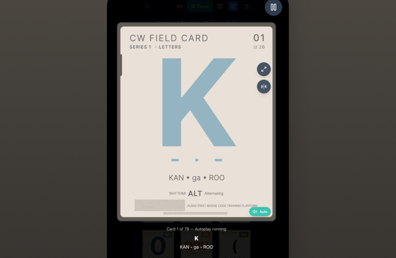 Ambient mode running — the whole character set, nothing required.